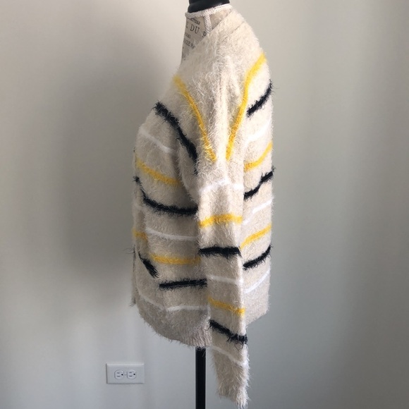 NWOT Striped Eyelash Cardigan Sweater - Picture 3 of 6